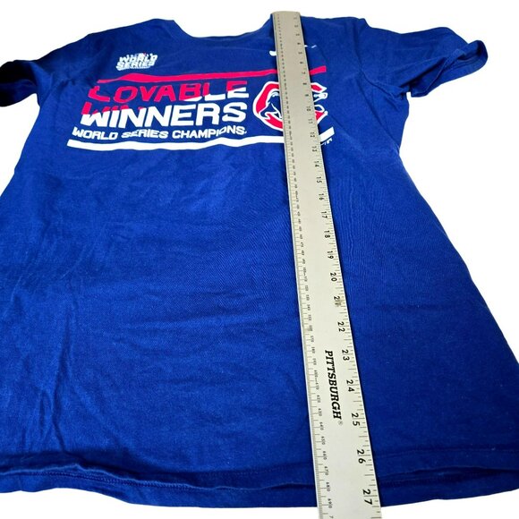 NIKE Chicago CUBS Mens LG Tee Shirt 2016 Baseball World Series Lovable Winners - Picture 5 of 8